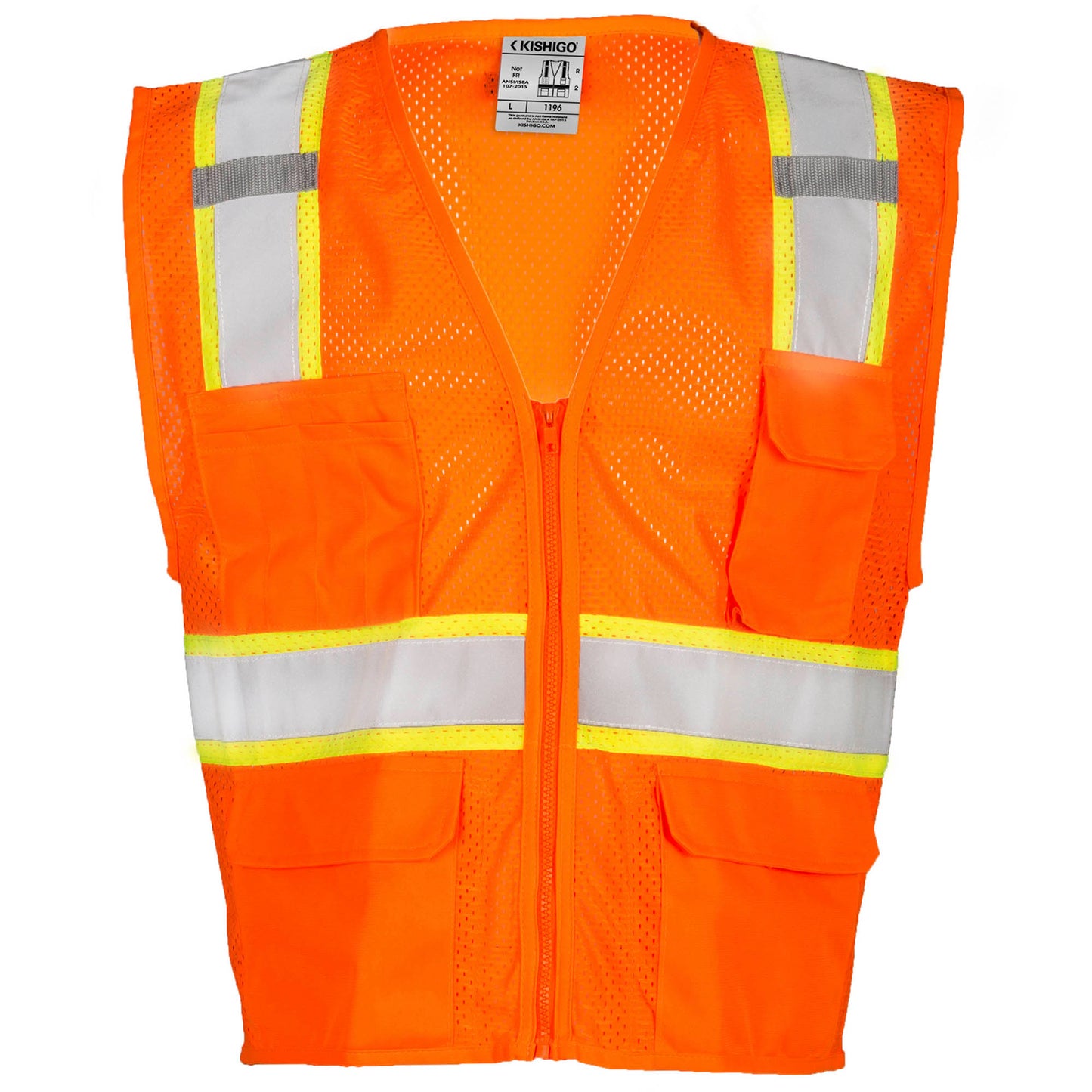 Yellow/Lime Safety Vests - Kishigo - Ultra-Cool Mesh