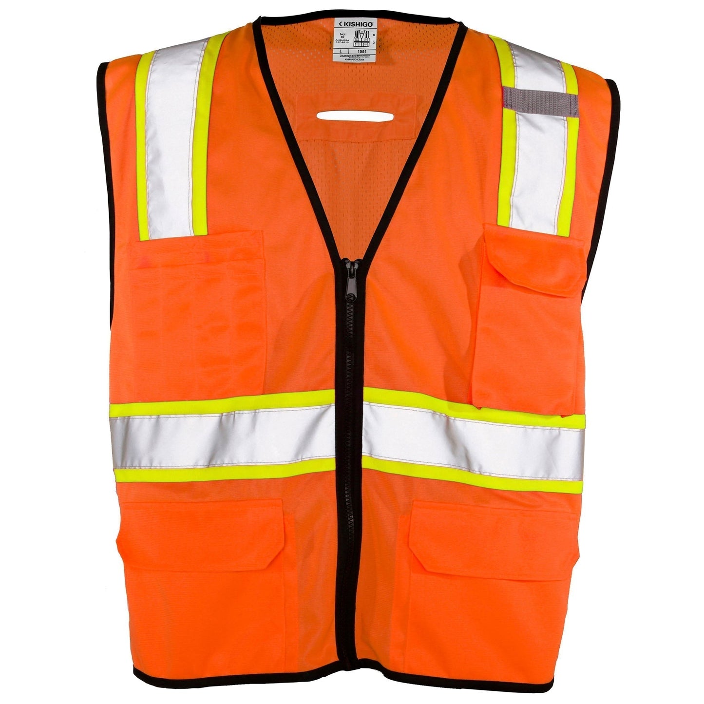 Yellow/Lime Safety Vest - Kishigo - Reflective Design
