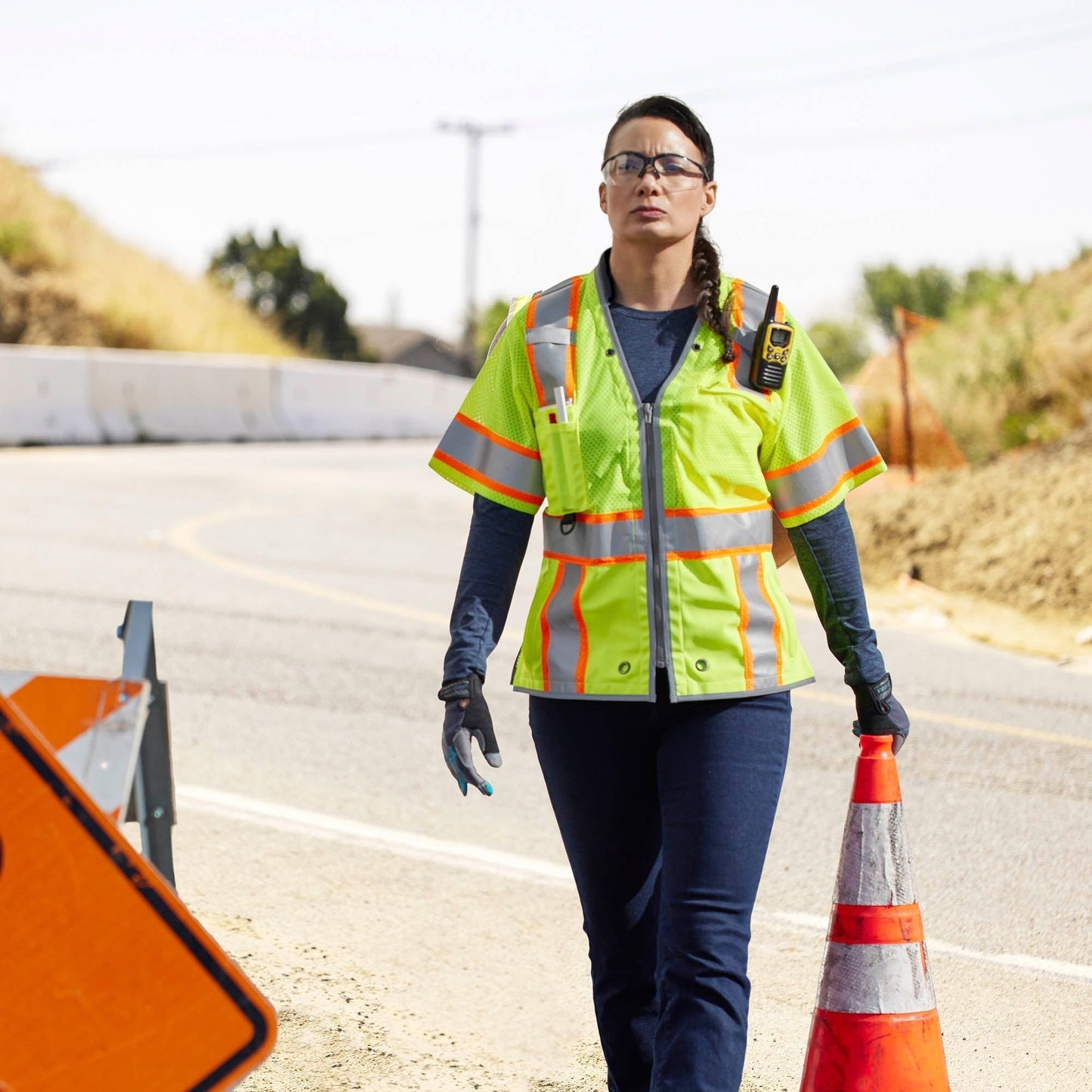 Yellow/Lime Safety Vest - Kishigo - Reflective Design