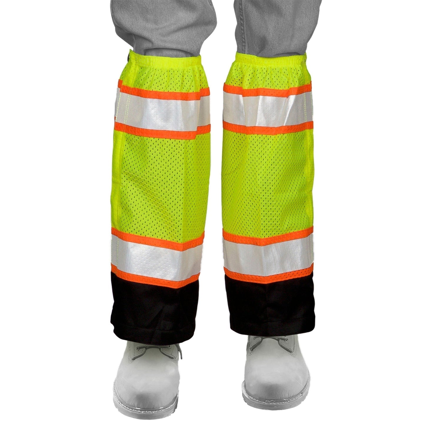 Yellow/Lime Leg Gaiters - Kishigo - Reflective Mesh
