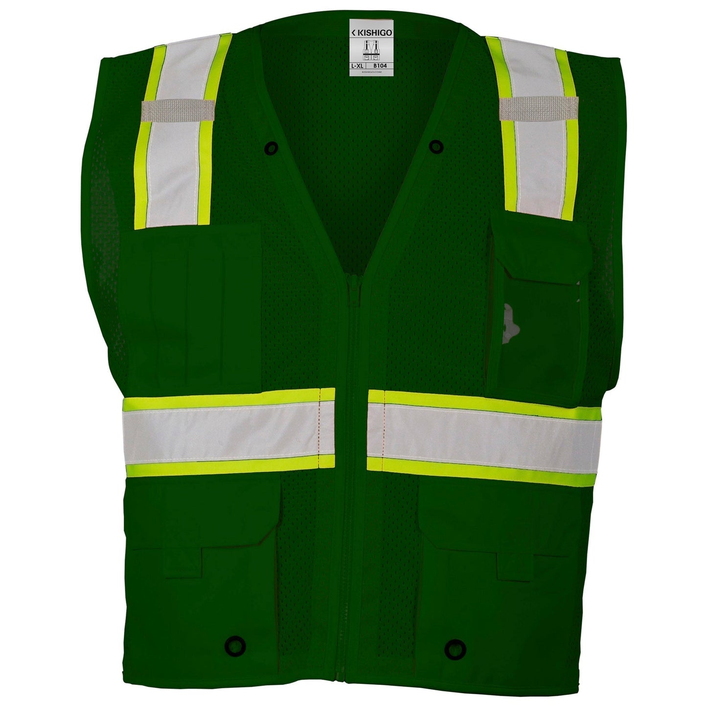 Black Safety Vests - Kishigo - Enhanced Visibility Mesh