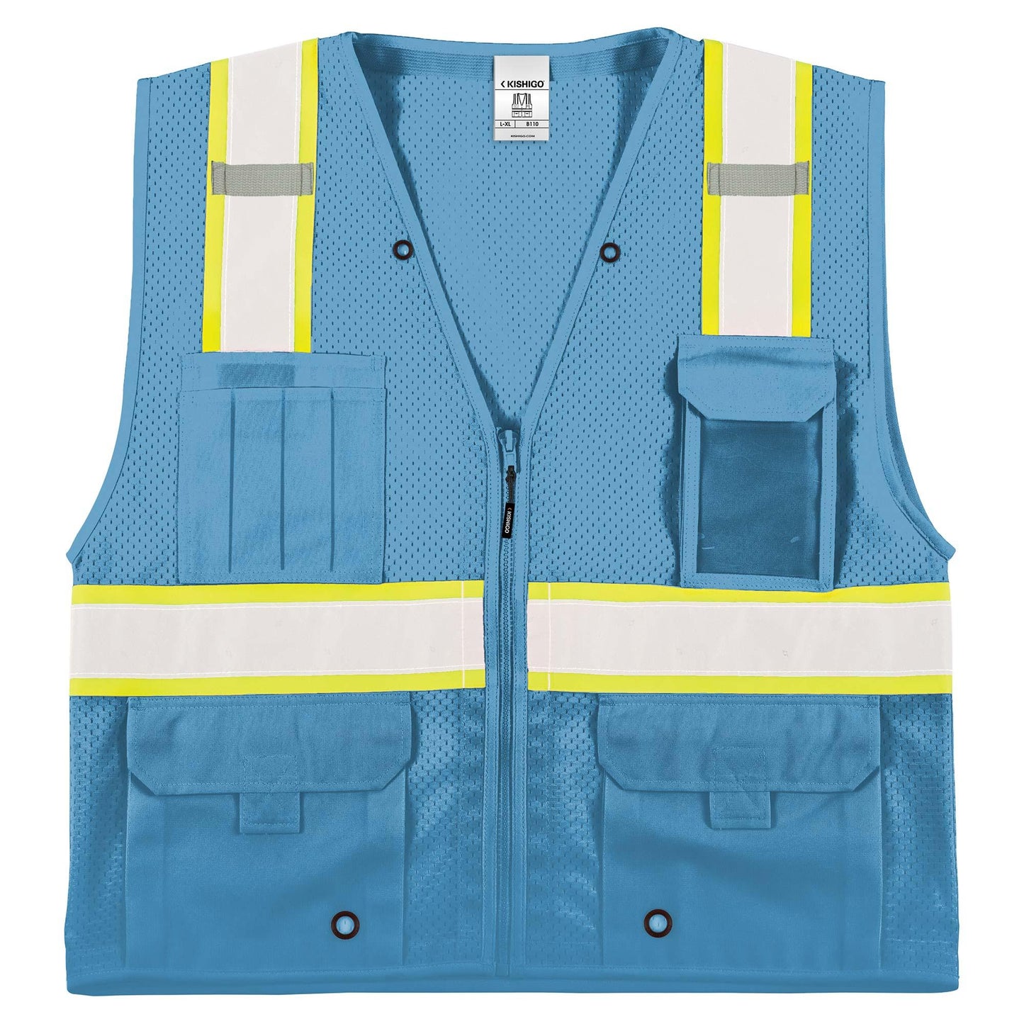 Black Safety Vests - Kishigo - Enhanced Visibility Mesh