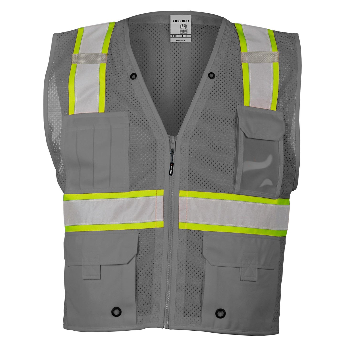 Black Safety Vests - Kishigo - Enhanced Visibility Mesh