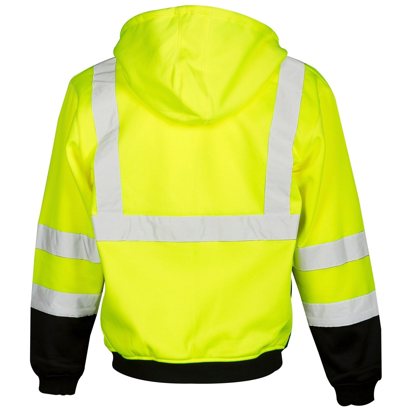 Yellow/Lime Safety Sweatshirt - Kishigo - Zipper Closure