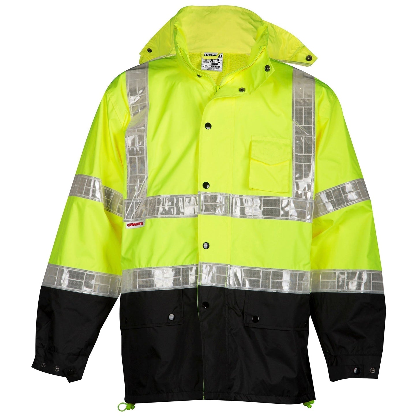 Yellow/Lime Rain Jacket - Kishigo - Waterproof Design