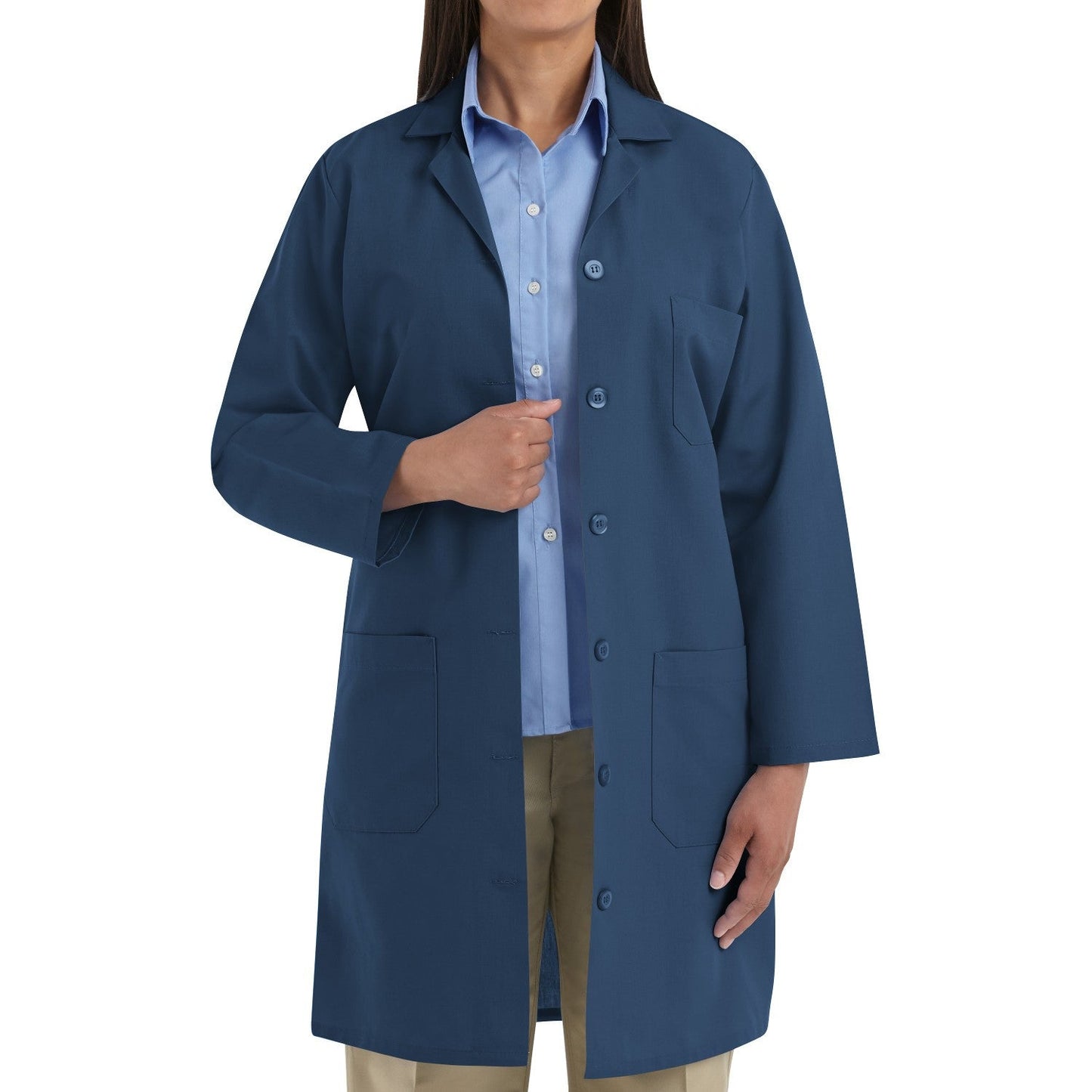 Blue/White Lab Coat - Red Kap - Wrinkle Resistant