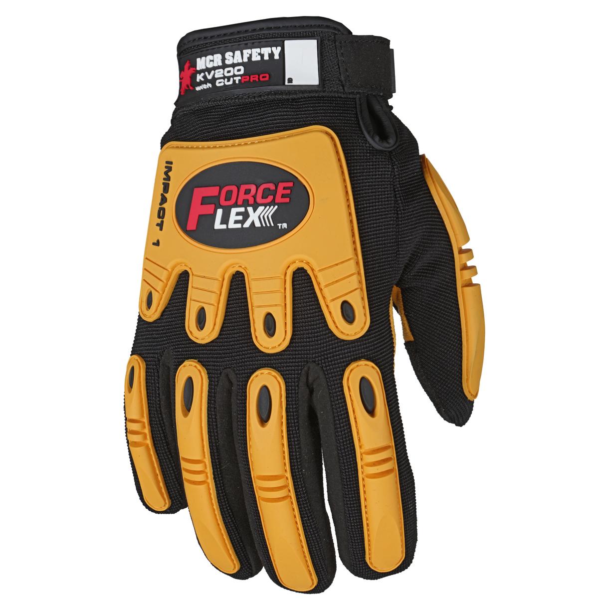 TPR Padding on Back Gloves - MCR Safety - Kevlar Lined