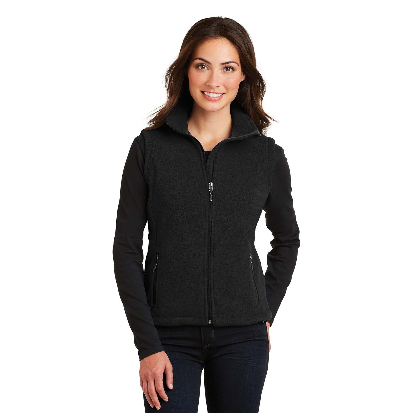 Black Fleece Vest - Port Authority - Cozy Layering