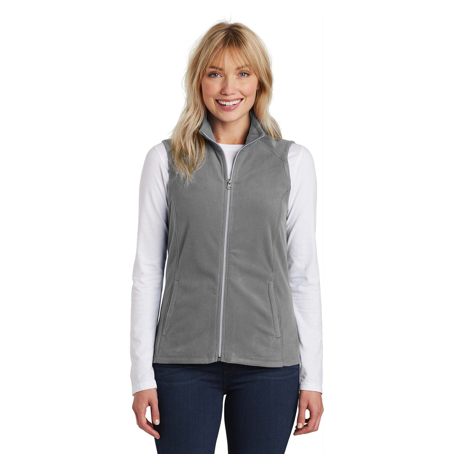 Black Microfleece Vest - Port Authority - Soft Flexibility