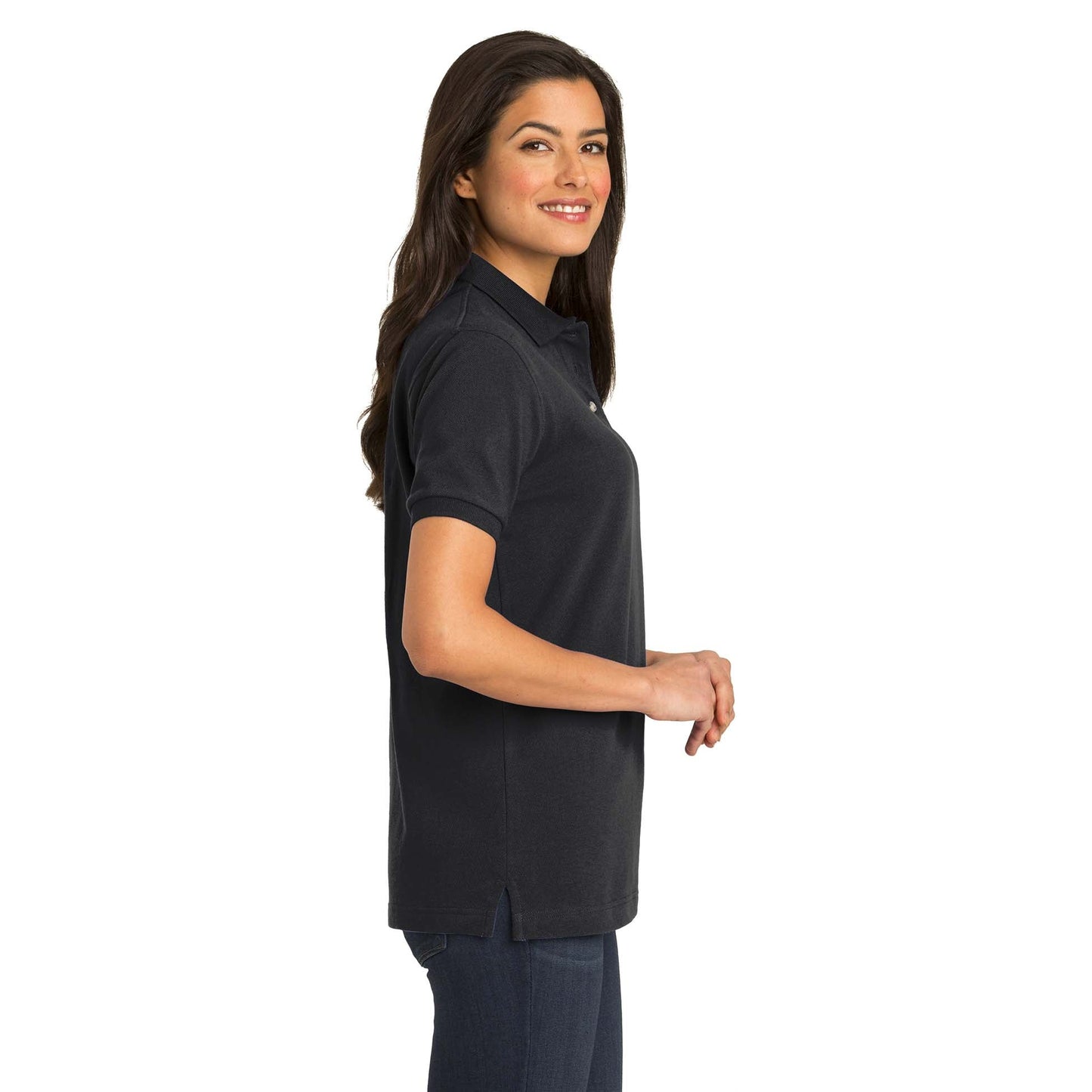 Navy Polo Shirts - Port Authority - Heavyweight Cotton