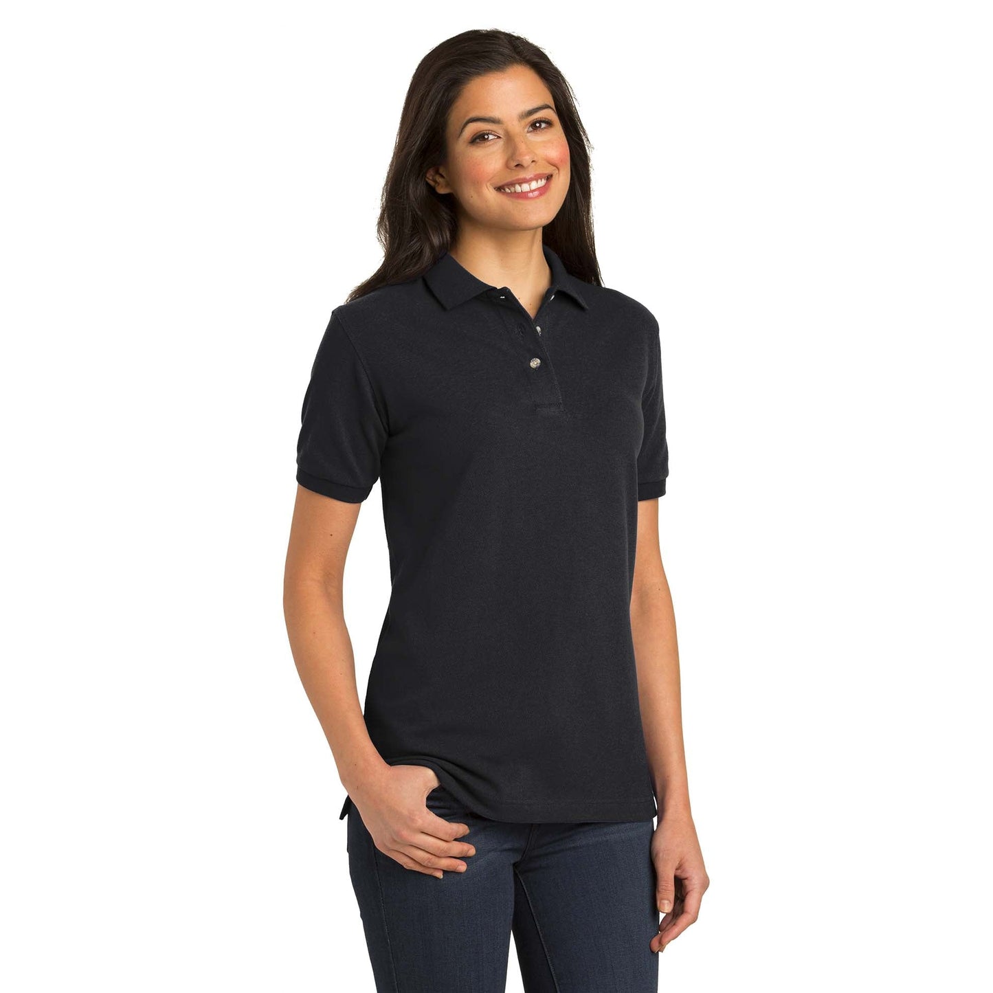 Navy Polo Shirts - Port Authority - Heavyweight Cotton