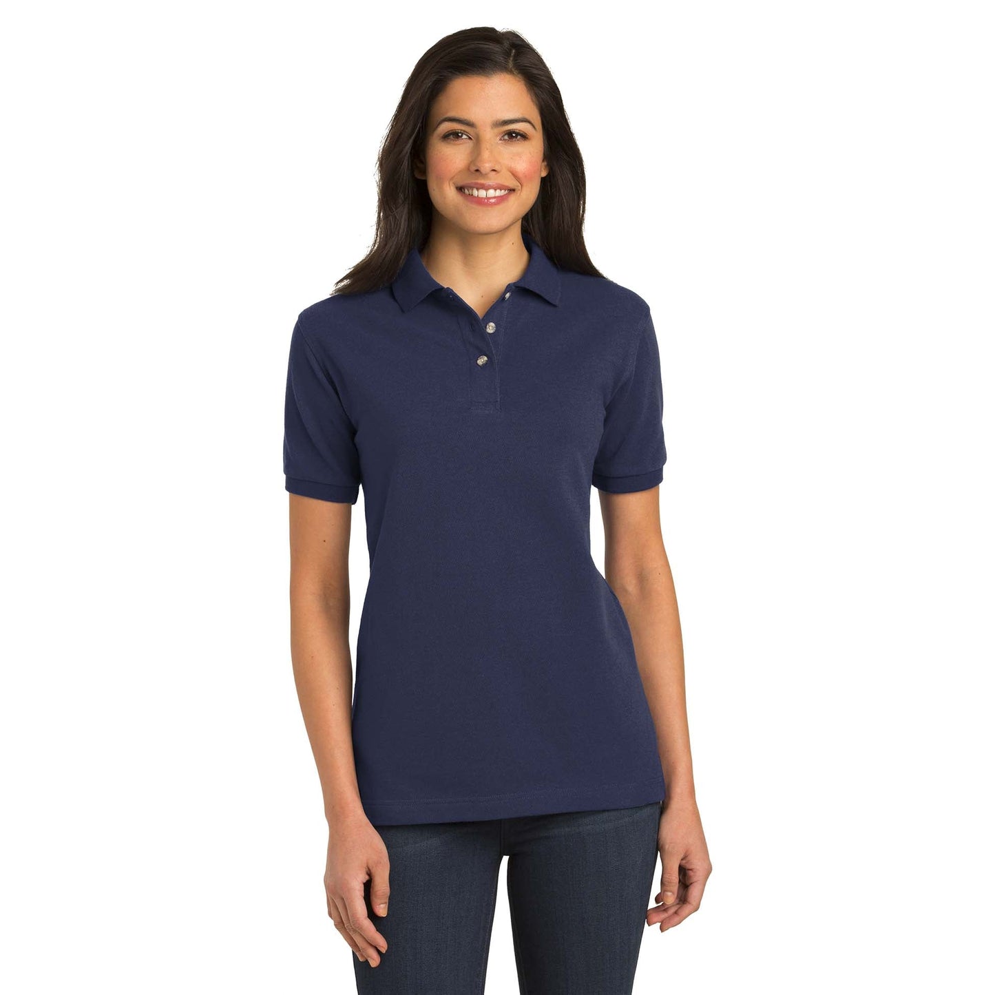 Navy Polo Shirts - Port Authority - Heavyweight Cotton