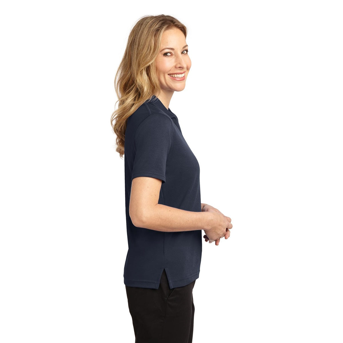 White Polo Shirt - Port Authority - Comfortable Fabric