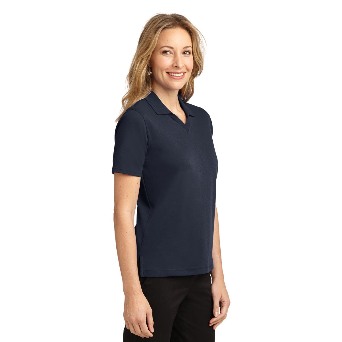 White Polo Shirt - Port Authority - Comfortable Fabric