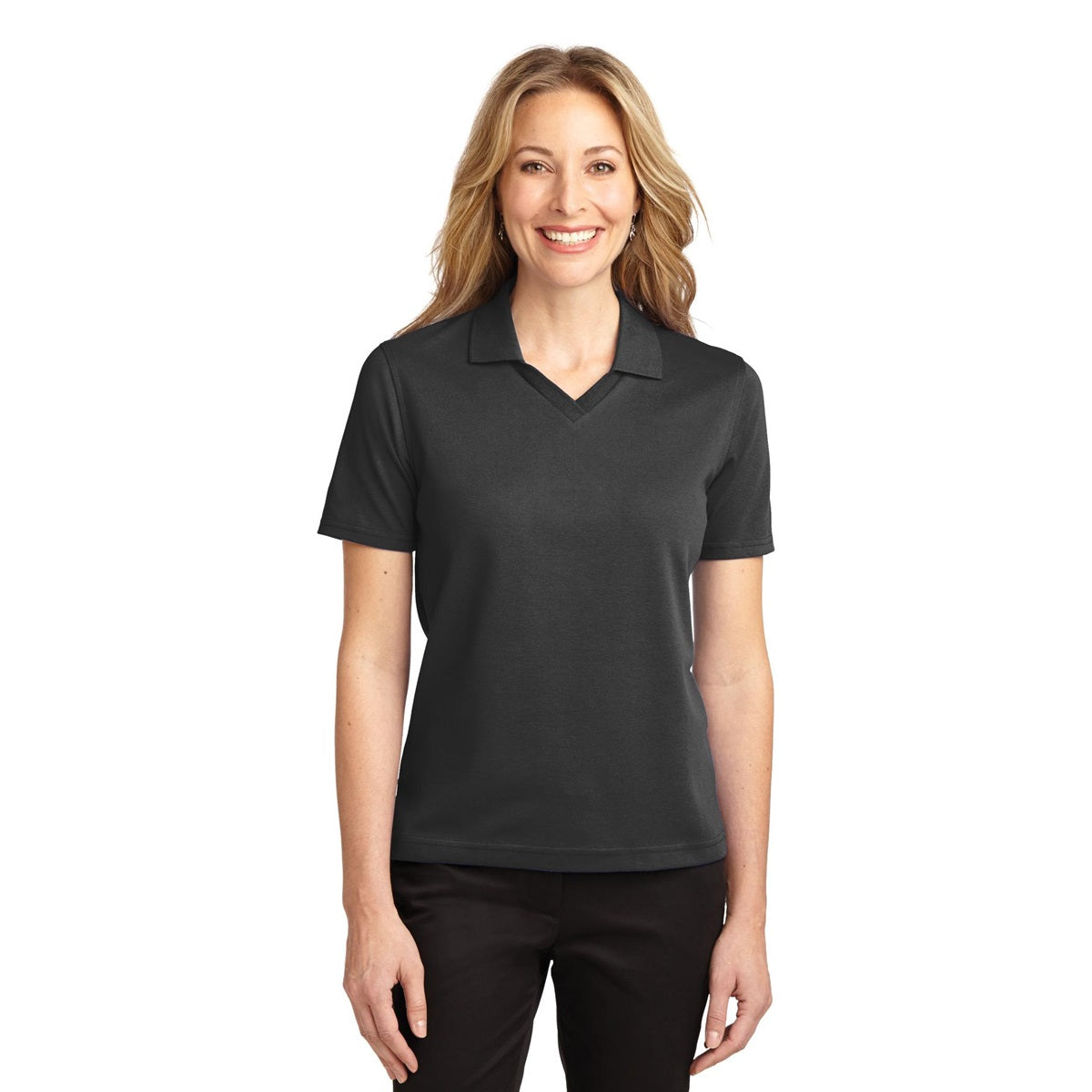 White Polo Shirt - Port Authority - Comfortable Fabric