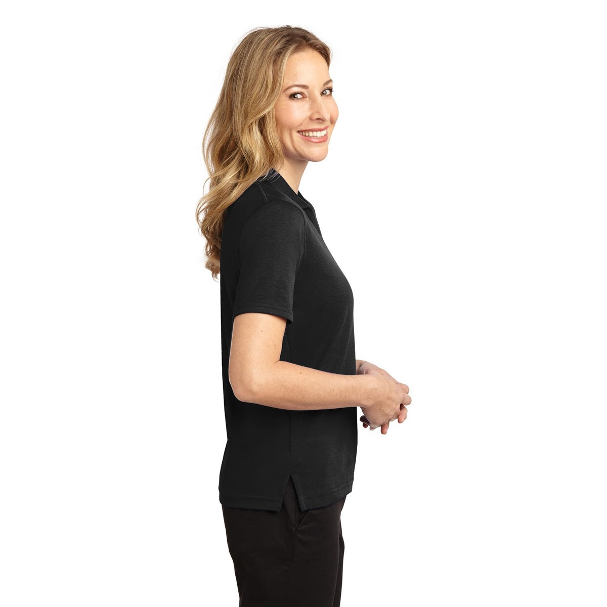 White Polo Shirt - Port Authority - Comfortable Fabric