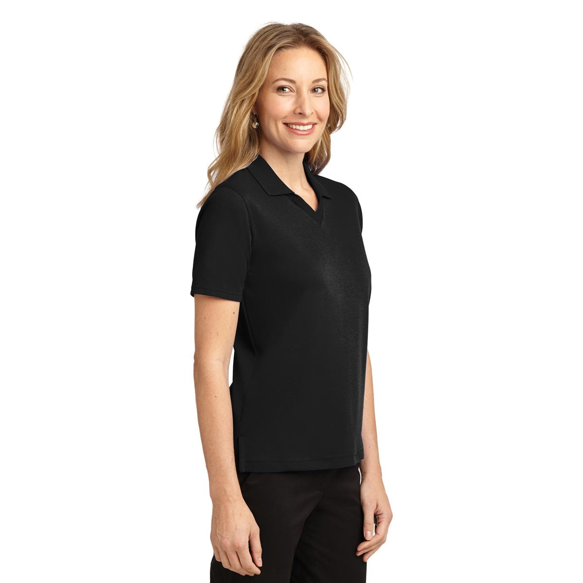 White Polo Shirt - Port Authority - Comfortable Fabric