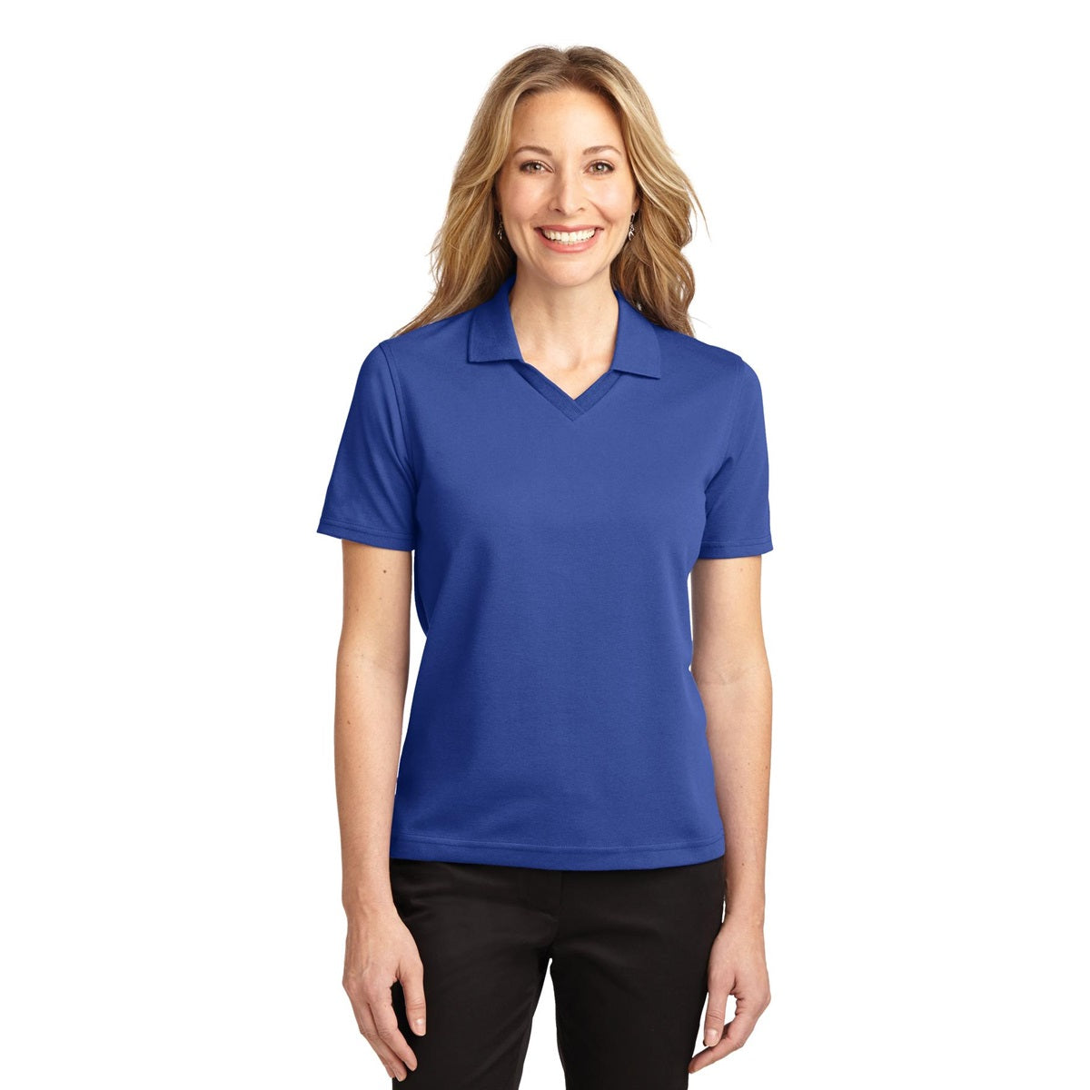 White Polo Shirt - Port Authority - Comfortable Fabric