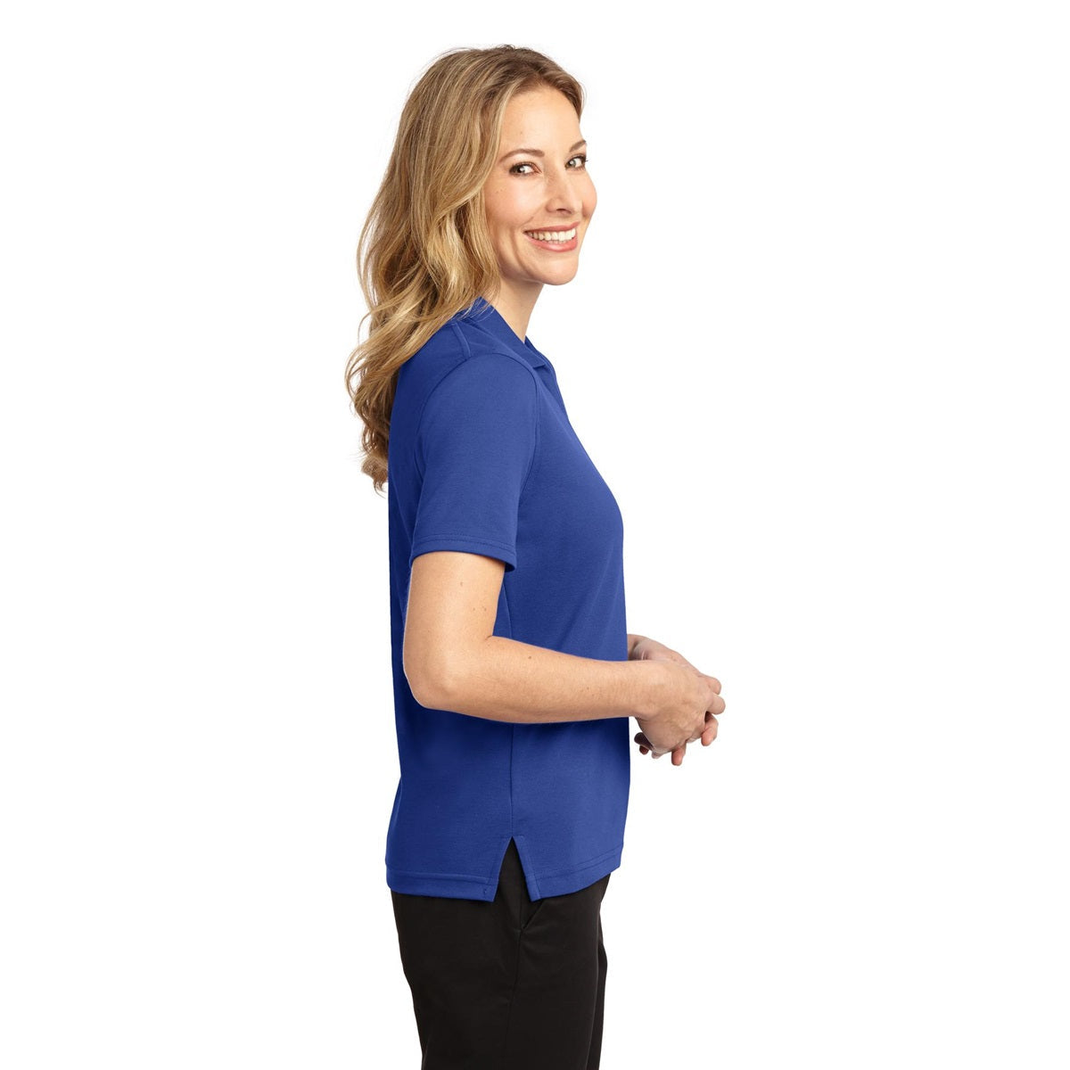 White Polo Shirt - Port Authority - Comfortable Fabric
