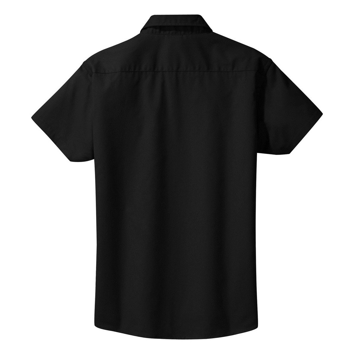 Black/Light Stone Button Up Shirt - Port Authority - Durable