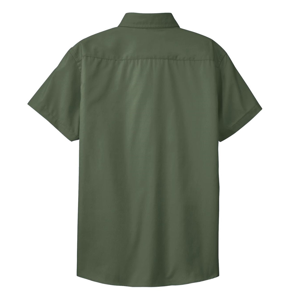 Black/Light Stone Button Up Shirt - Port Authority - Durable