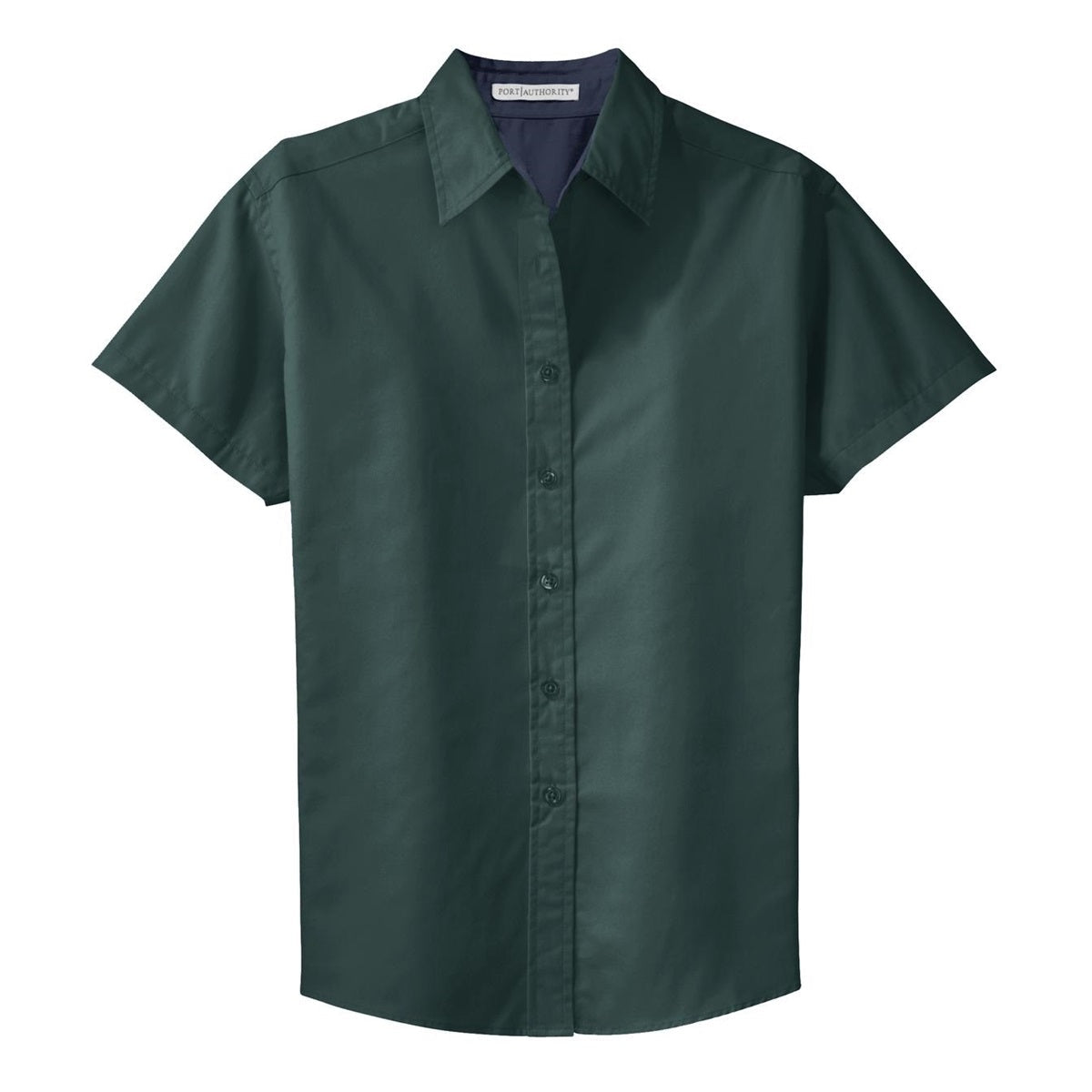 Black/Light Stone Button Up Shirt - Port Authority - Durable