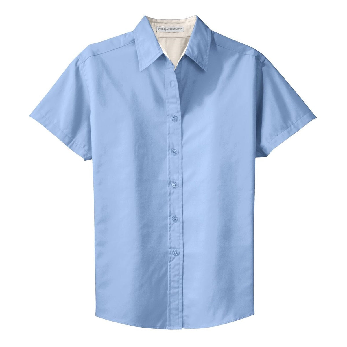 Black/Light Stone Button Up Shirt - Port Authority - Durable