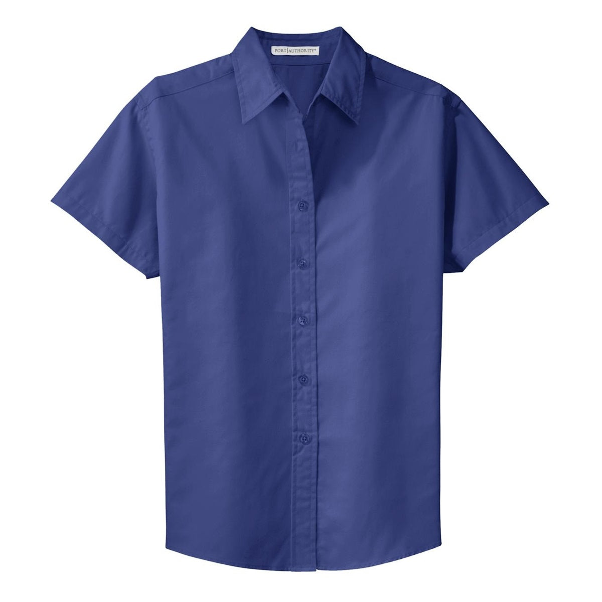Black/Light Stone Button Up Shirt - Port Authority - Durable