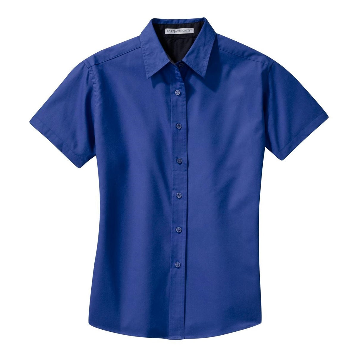 Black/Light Stone Button Up Shirt - Port Authority - Durable