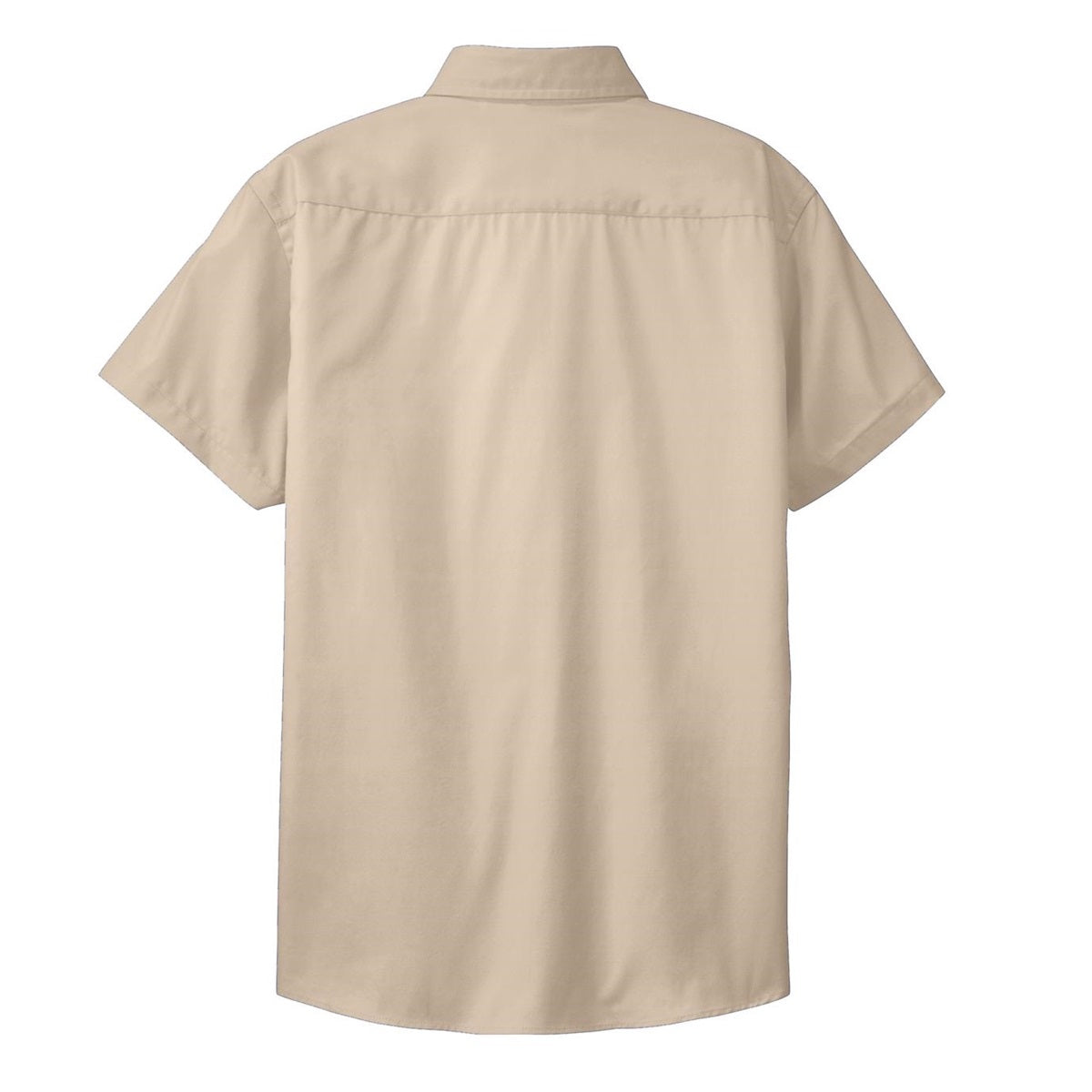 Black/Light Stone Button Up Shirt - Port Authority - Durable