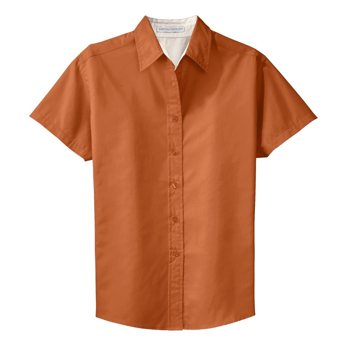 Black/Light Stone Button Up Shirt - Port Authority - Durable