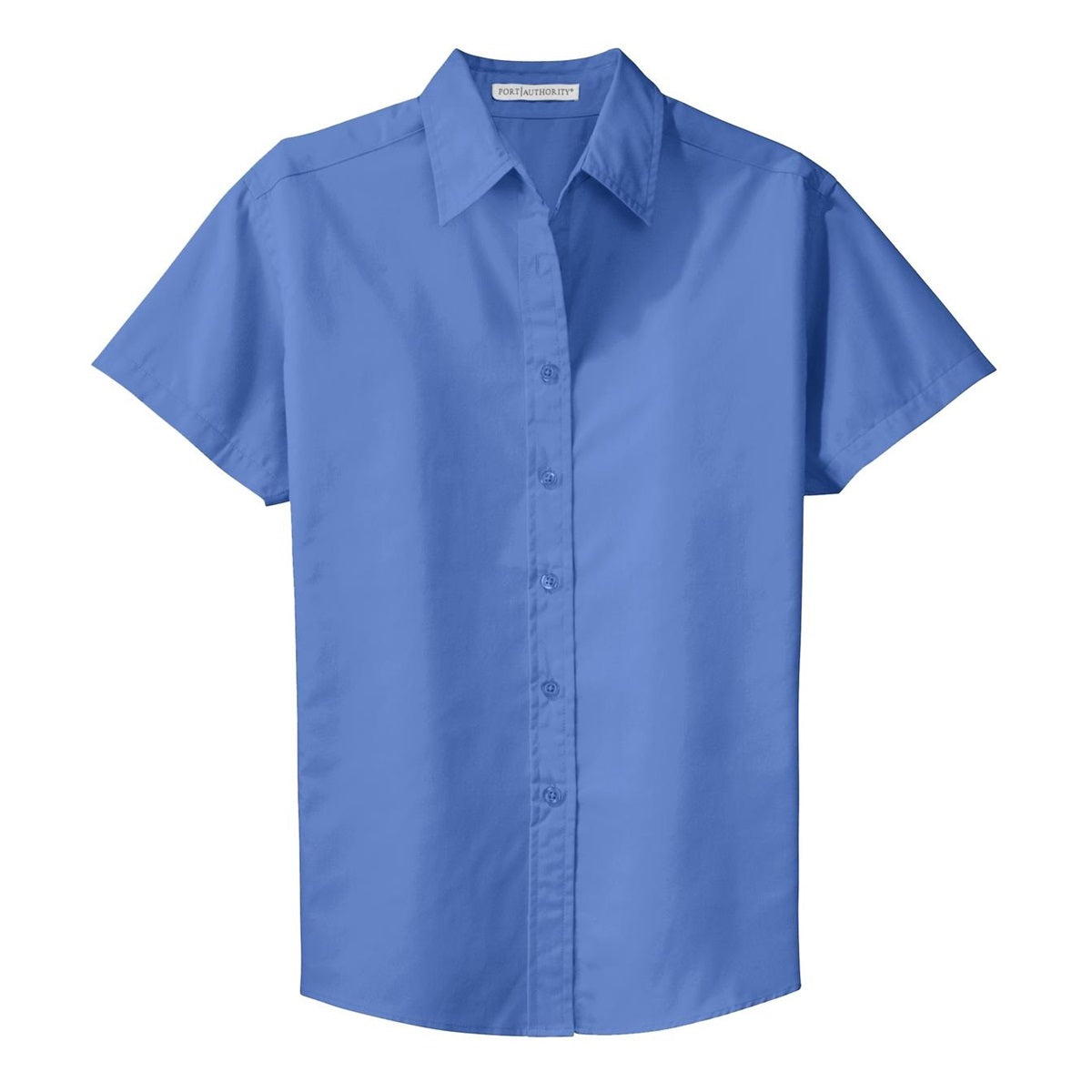 Black/Light Stone Button Up Shirt - Port Authority - Durable