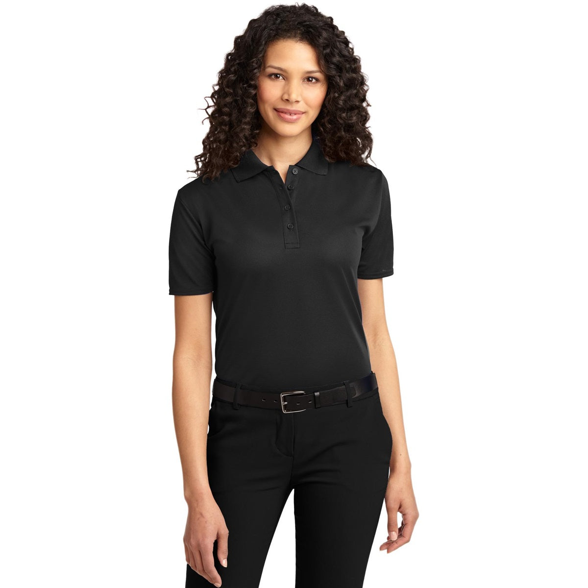 Black Polo Shirt - Port Authority - Comfortable Fabric
