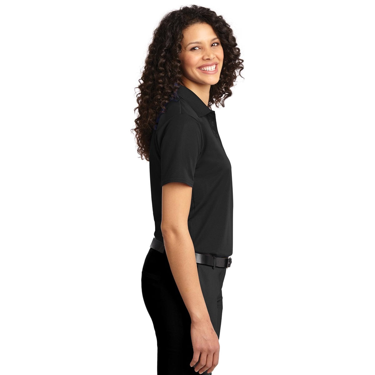 Black Polo Shirt - Port Authority - Comfortable Fabric