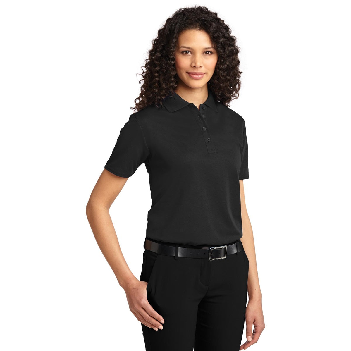 Black Polo Shirt - Port Authority - Comfortable Fabric