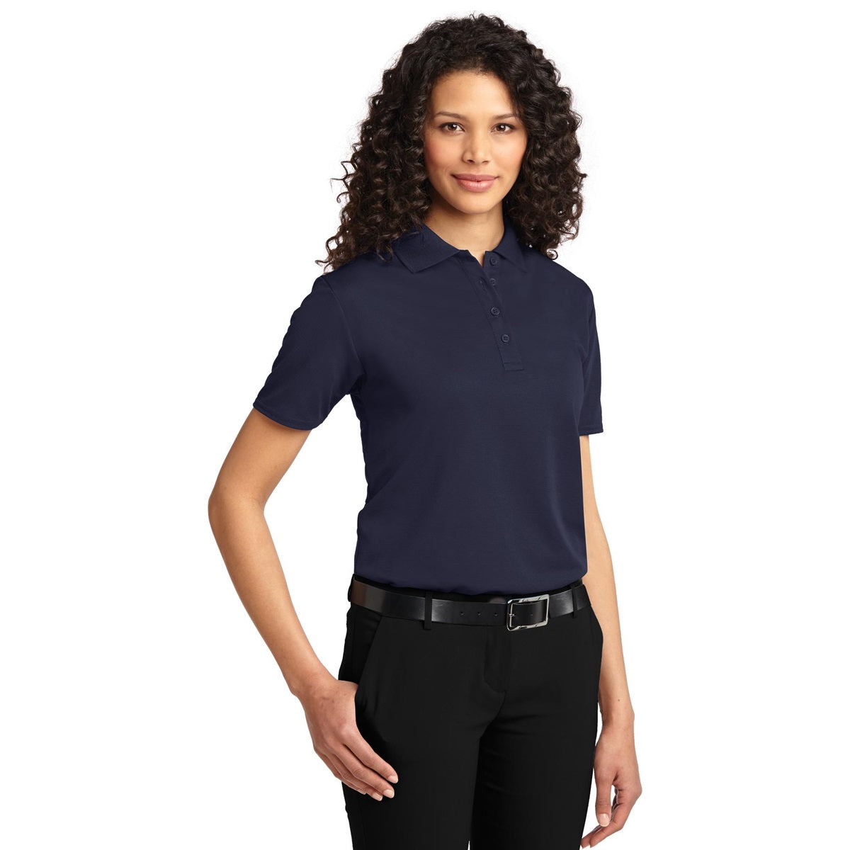 Black Polo Shirt - Port Authority - Comfortable Fabric