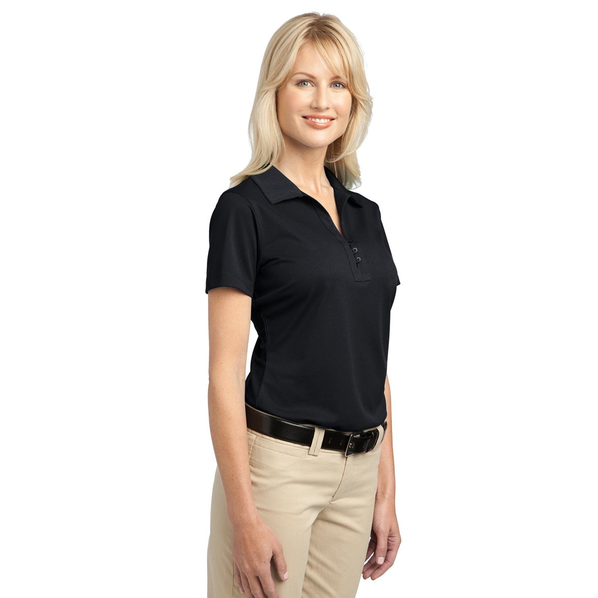 Black Polo Shirts - Port Authority - Stylish Poly Blend