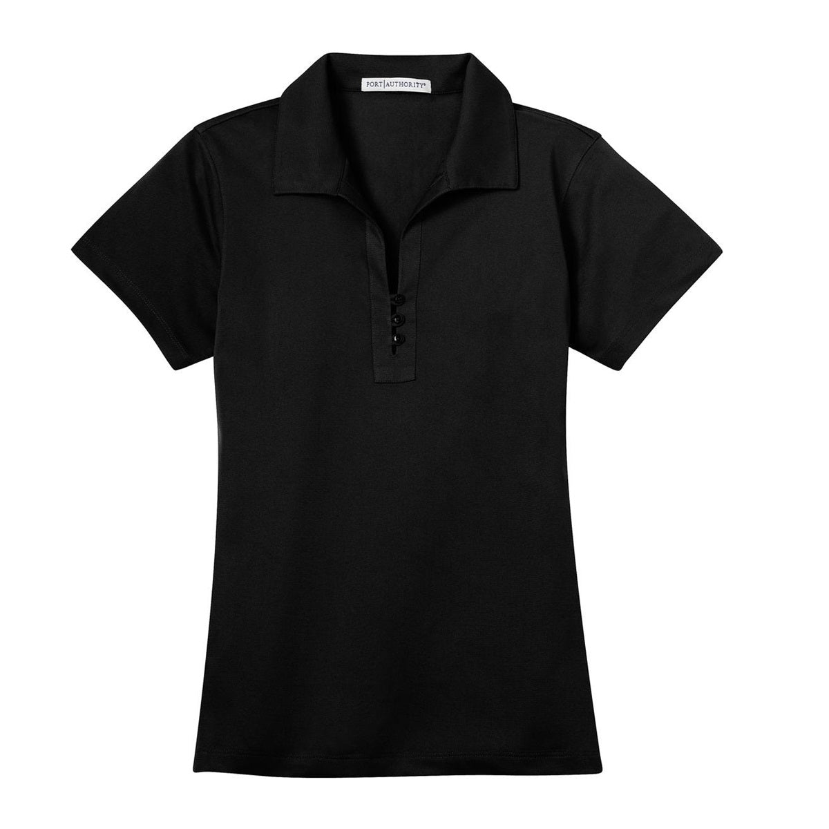 Black Polo Shirts - Port Authority - Stylish Poly Blend