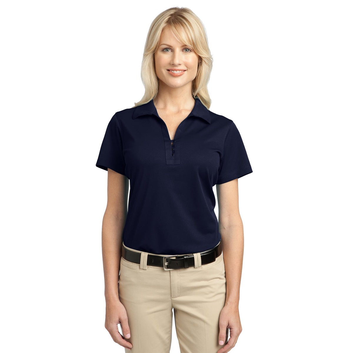 Black Polo Shirts - Port Authority - Stylish Poly Blend