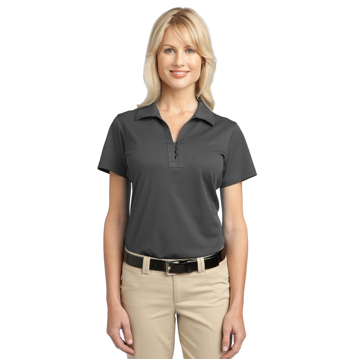 Black Polo Shirts - Port Authority - Stylish Poly Blend