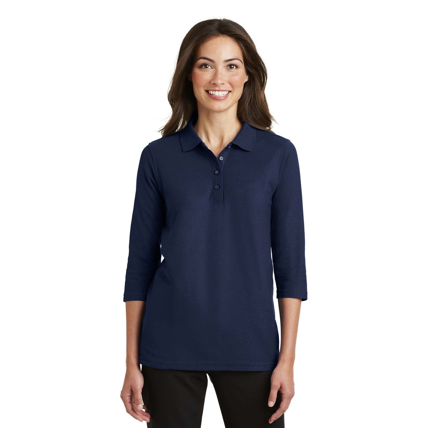 Black Silk Polo Shirt - Port Authority - Elegant Look