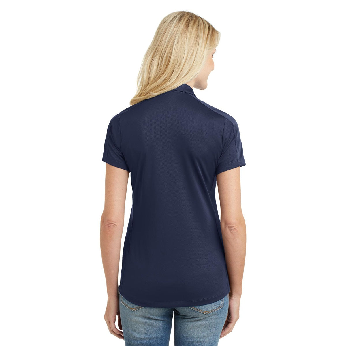 Black Polo Shirt - Port Authority - Stylish Jacquard