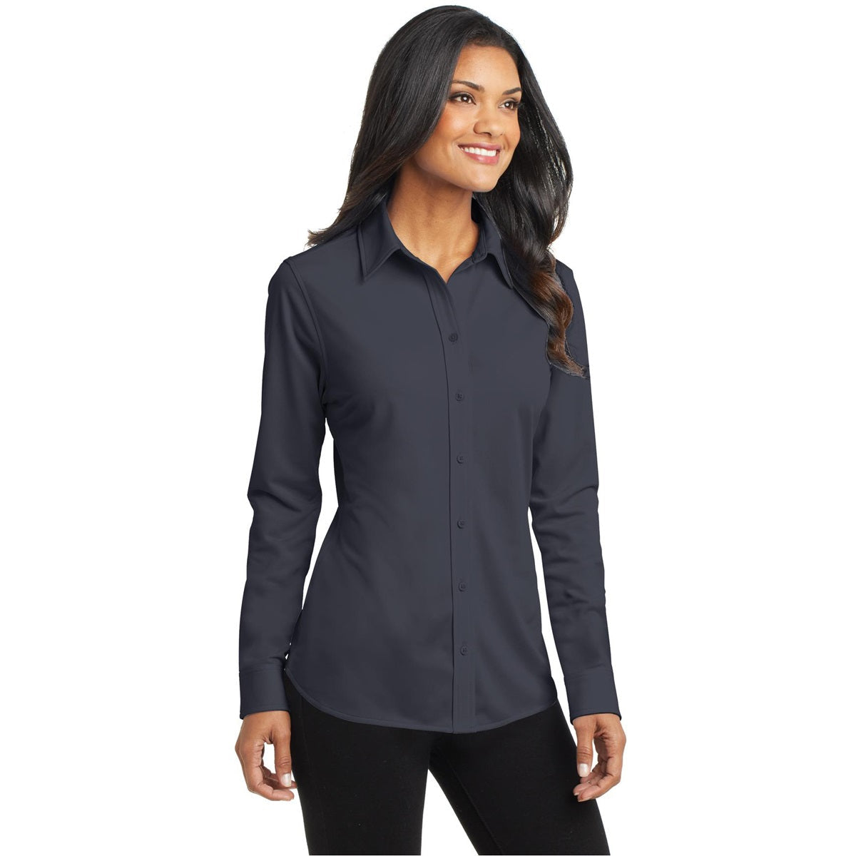 Battleship Grey Shirt - Port Authority - Comfortable Knit