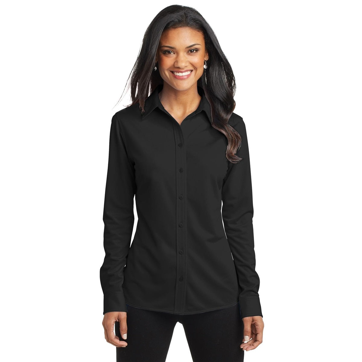 Battleship Grey Shirt - Port Authority - Comfortable Knit