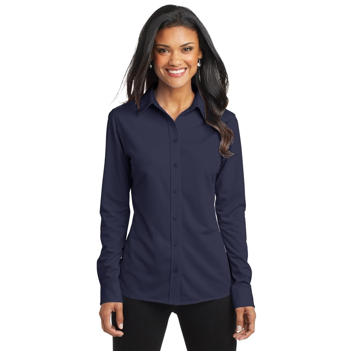 Battleship Grey Shirt - Port Authority - Comfortable Knit