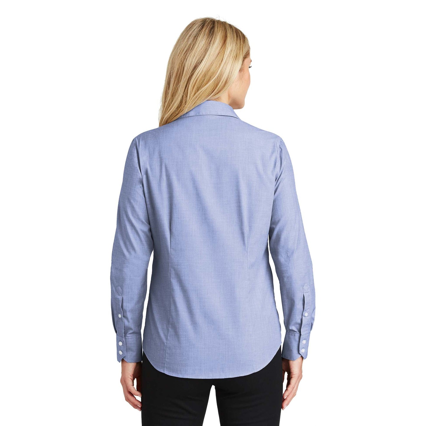 Chambray Blue Button Up Shirt - Port Authority - Comfortable