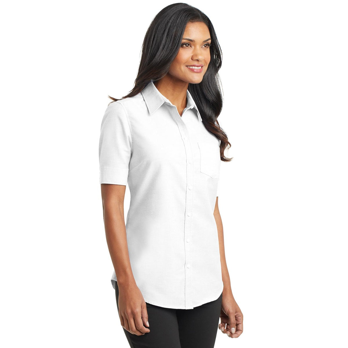 Black Button Up Shirt - Port Authority - Soft Fabric