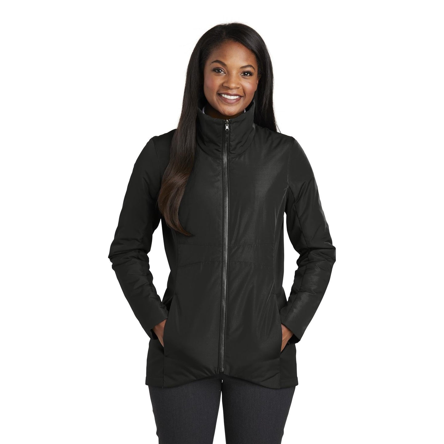 Deep Black Jacket - Port Authority - Weather-Resistant Fabric