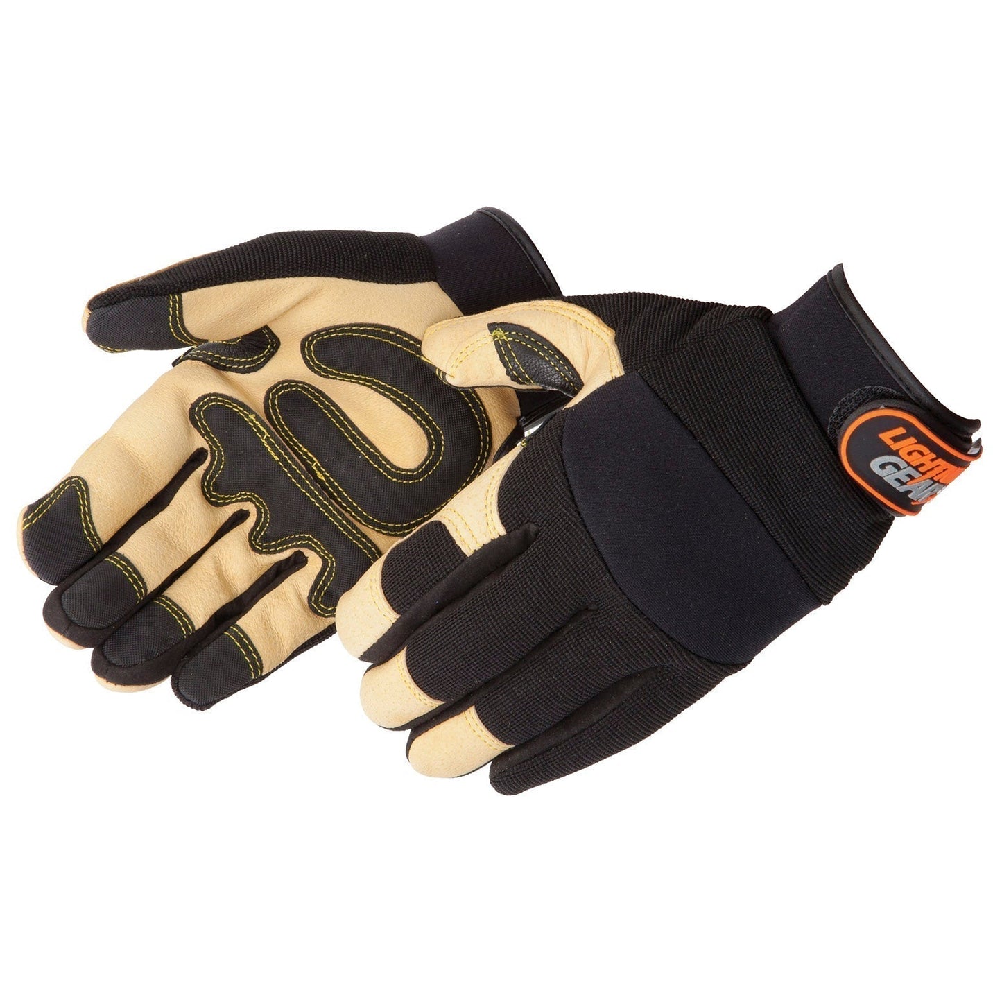 Tan/Black Performance Gloves - Liberty Safety - Grain Pigskin