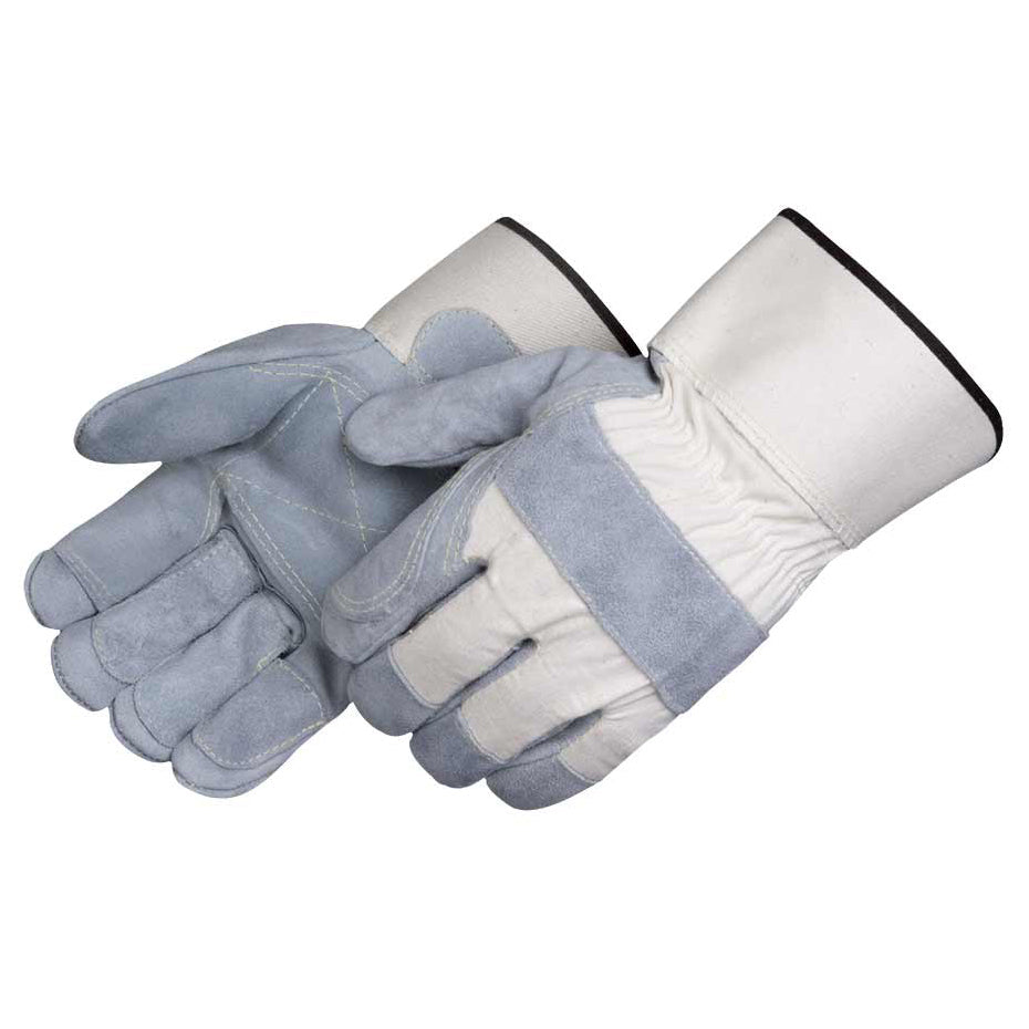 Gray Leather Gloves - Liberty Safety - Durable Cowhide
